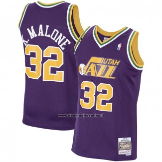 Maglia Utah Jazz Karl Malone #32 Mitchell & Ness 1991-92 viola